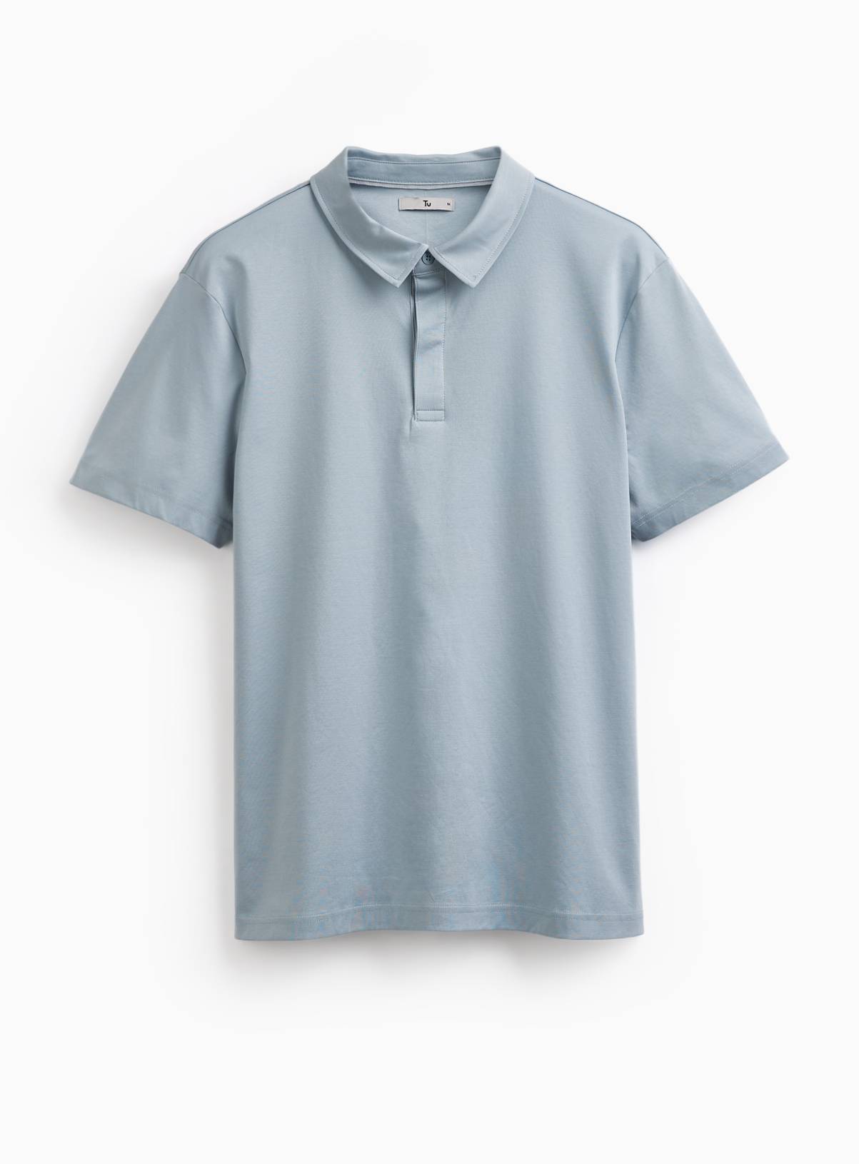 Light Blue Supima Cotton Polo Shirt XXXL - Image 3